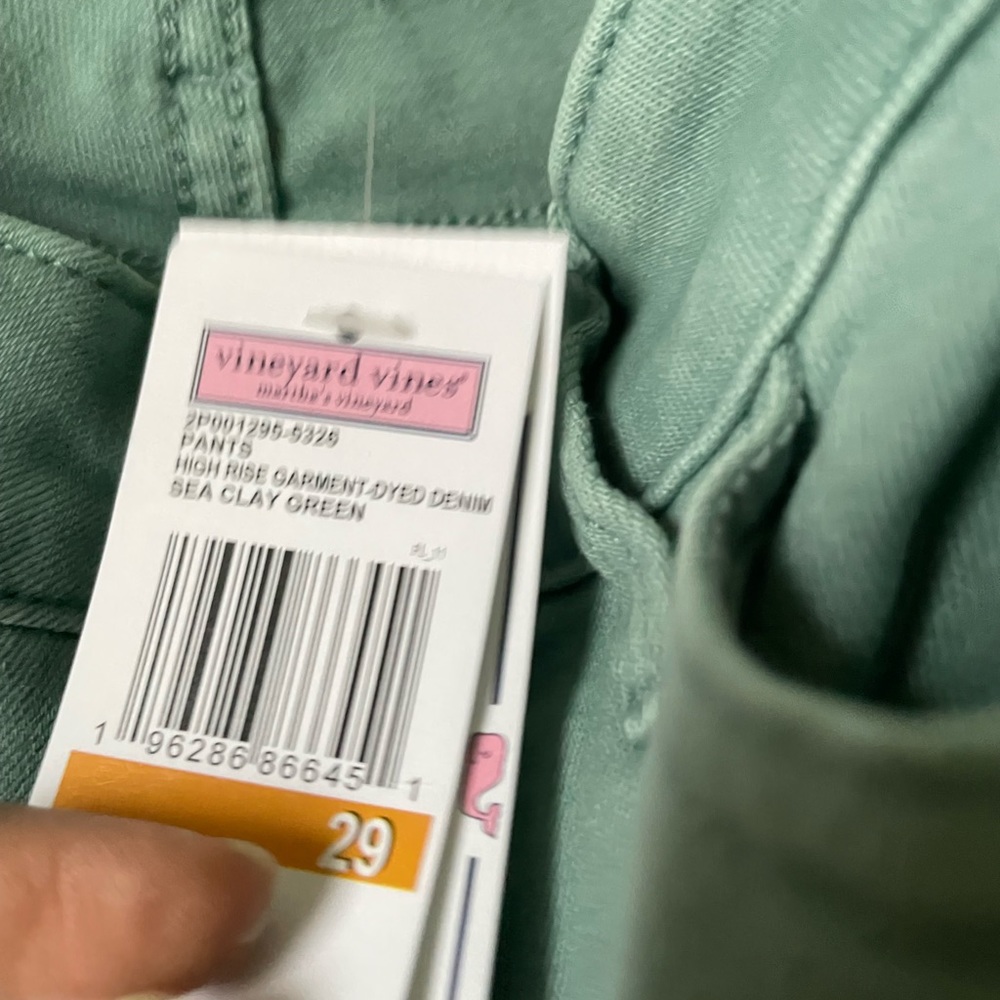 Vineyard Vines High-Rise Jeans in Sage Green - Picture 5 of 8